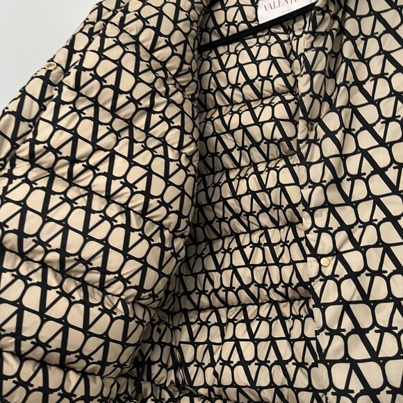 NWT Valentino Iconographe Jacket Logo Print Allover Down-filled Stand Collar - Picture 11 of 16